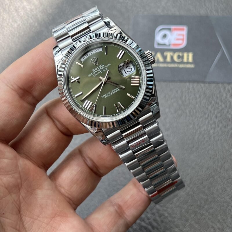 Rolex Day-Date m228239-0033 White gold with Green Dial President bracelet (40mm) Super Clone