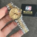 Women's Rolex Datejust 31mm Two Tone Yellow Gold on Jubilee with Gold Dial Super clone