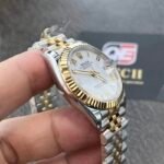 Women's Rolex Datejust 31mm Two Tone Yellow Gold on Jubilee with White Roman Dial Super clone