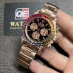 Rolex Daytona 116595RBOW Rainbow Black Dial Rose Gold Super Clone