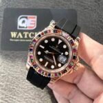 Rolex Yacht-Master 116695SATS Rainbow Sapphire Bezel "HARIBO" Black Dial 40mm Super Clone