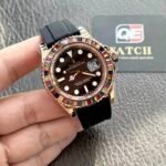 Rolex Yacht-Master 116695SATS Rainbow Sapphire Bezel "HARIBO" Black Dial 40mm Super Clone