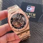 Audemars Piguet Royal Oak 15407OR.oo.1220OR.01 Skeleton Grey Openworked Dial 41Mm Rose gold Super Clone