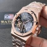 Audemars Piguet Royal Oak 15407OR.oo.1220OR.01 Skeleton Grey Openworked Dial 41Mm Rose gold Super Clone