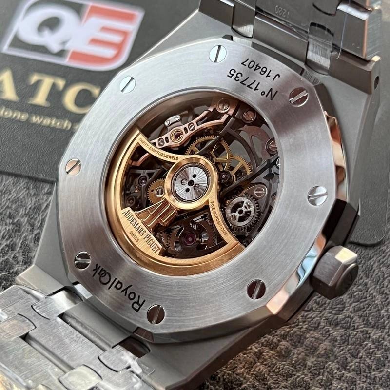 Audemars Piguet Royal Oak 15407ST.OO.1220ST.01 Grey Openworked Dial 41Mm Stainless Steel Super Clone