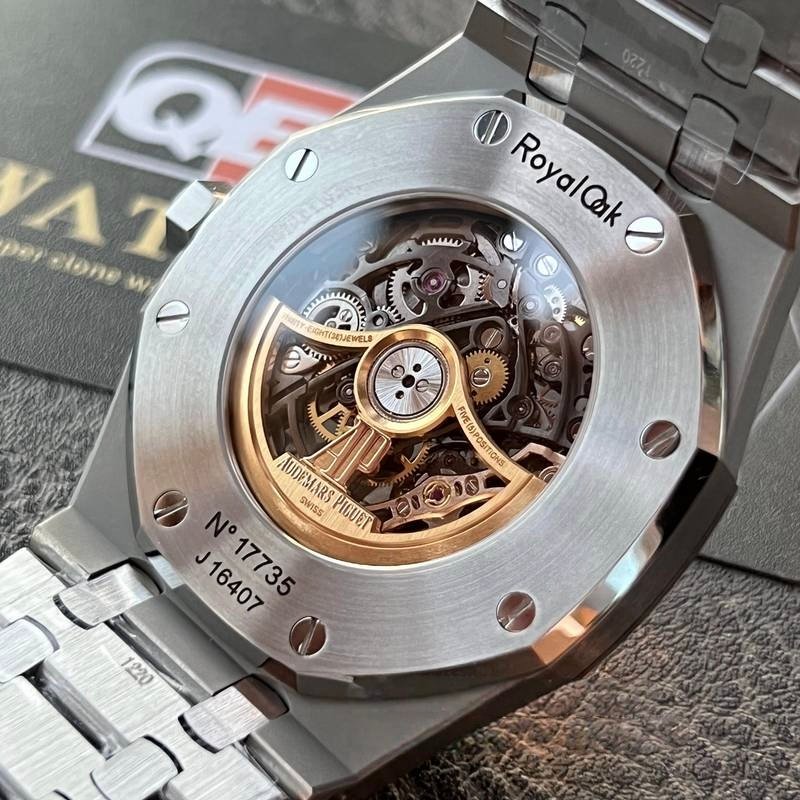 Audemars Piguet Royal Oak 15407ST.OO.1220ST.01 Grey Openworked Dial 41Mm Stainless Steel Super Clone