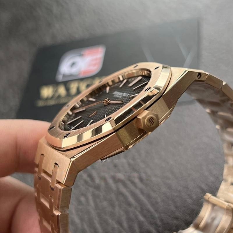 Audemars Piguet Royal Oak Jumbo 16202OR.OO.1240OR.02 Rose gold Smoked grey Dial (39mm) Super Clone