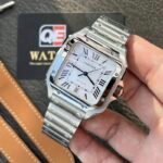 Cartier Santos Large Stainless Steel with White Dial (40mm) Super Clone