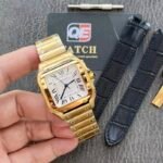 Cartier Santos Medium Yellow Gold with White Dial (35mm) Super clone