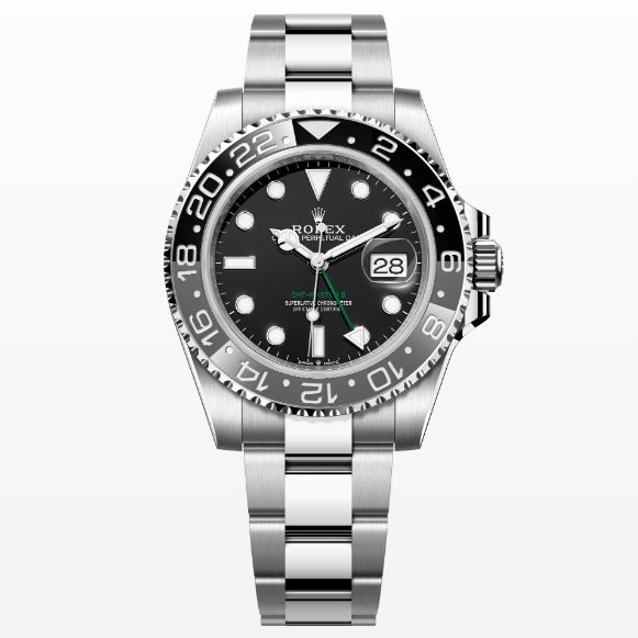 Rolex Bruce Wayne GMT Master II 126710grnr-0004 Black/Grey two-tone ceramic bezel Stainless Steel on Oyster (40mm) Super Clone