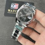 Rolex Datejust 41mm Stainless Steel 'Wimbledon' on Oyster with Fluted Bezel Super clone