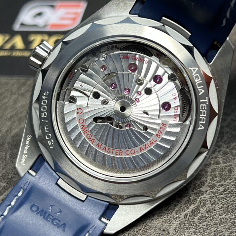 Omega Seamaster Aqua Terra 150m Co-Axial Master Chronometer GMT Worldtimer Blue Rubber Strap 43mm Super Clone