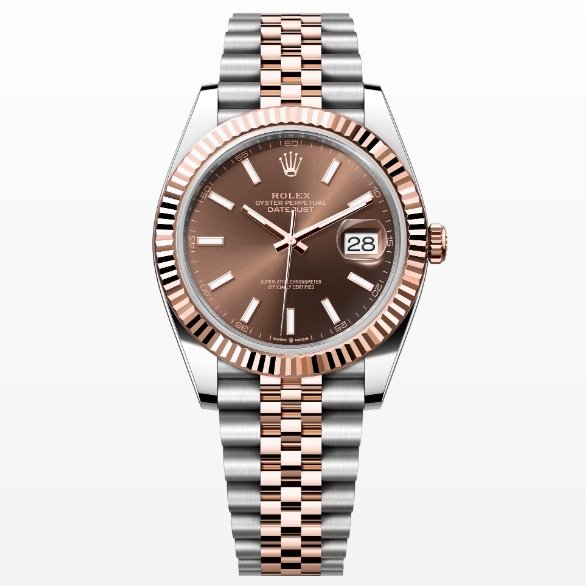 Rolex DateJust 41 m126331-0002 Two Tone Rose gold on Jubilee with Chocolate Dial Super clone