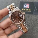 Rolex DateJust 41 m126331-0002 Two Tone Rose gold on Jubilee with Chocolate Dial Super clone