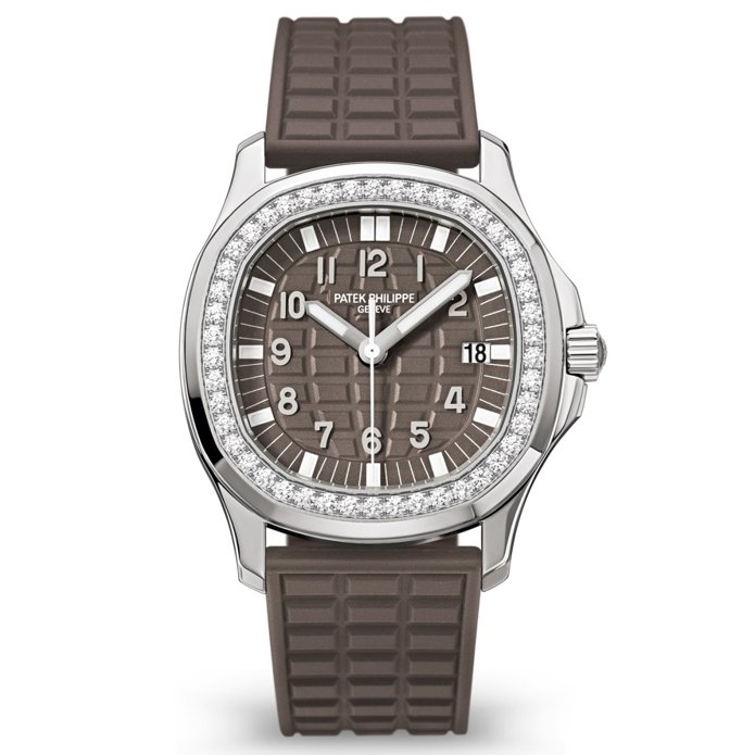 Patek Nautilus Ladies Watch Aquanaut 5067A-023 Quartz Diamond Brown Dial (35.6mm) Super Clone