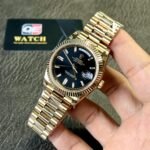 Rolex Day-Date m228238-0004 Yellow gold with Black diamond-set Dial President bracelet (40mm) Super Clone