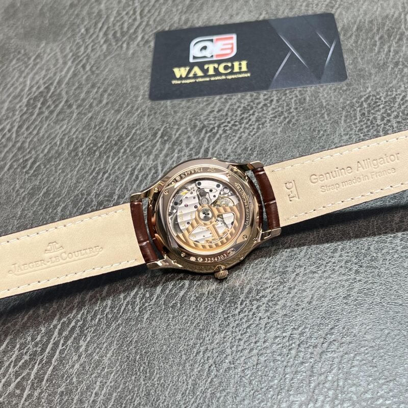 Master Ultra Thin Moon 1362520 RG Ivory Dial on Brown Leather Strap Super Clone