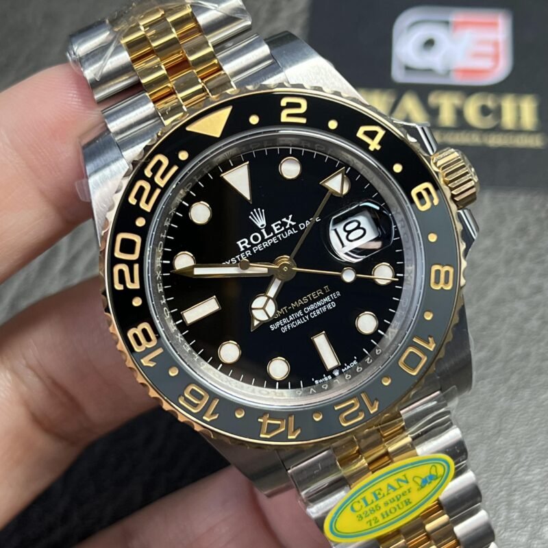 Rolex GMT Master II 126713 steel and  gold Two-Tone with Black Dial on Jubilee (40mm) Super Clone