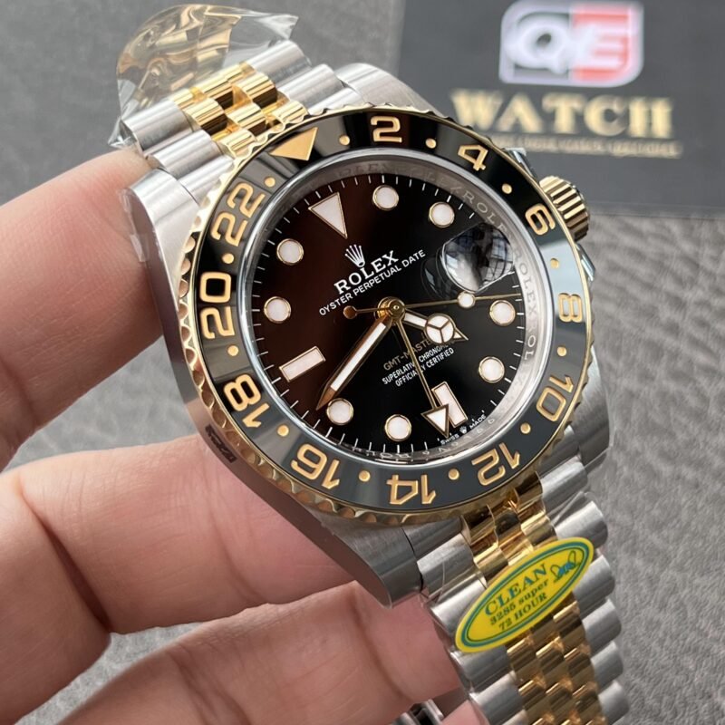 Rolex GMT Master II 126713 steel and  gold Two-Tone with Black Dial on Jubilee (40mm) Super Clone