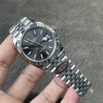 ROLEX Datejust 41 Stainless Steel on Jubilee with Rhodium Dial and Fluted Bezel Replica