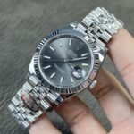 ROLEX Datejust 41 Stainless Steel on Jubilee with Rhodium Dial and Fluted Bezel Replica