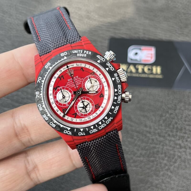 Daytona DIW Quartz fiber AVIA RED Nylon Strap A4130