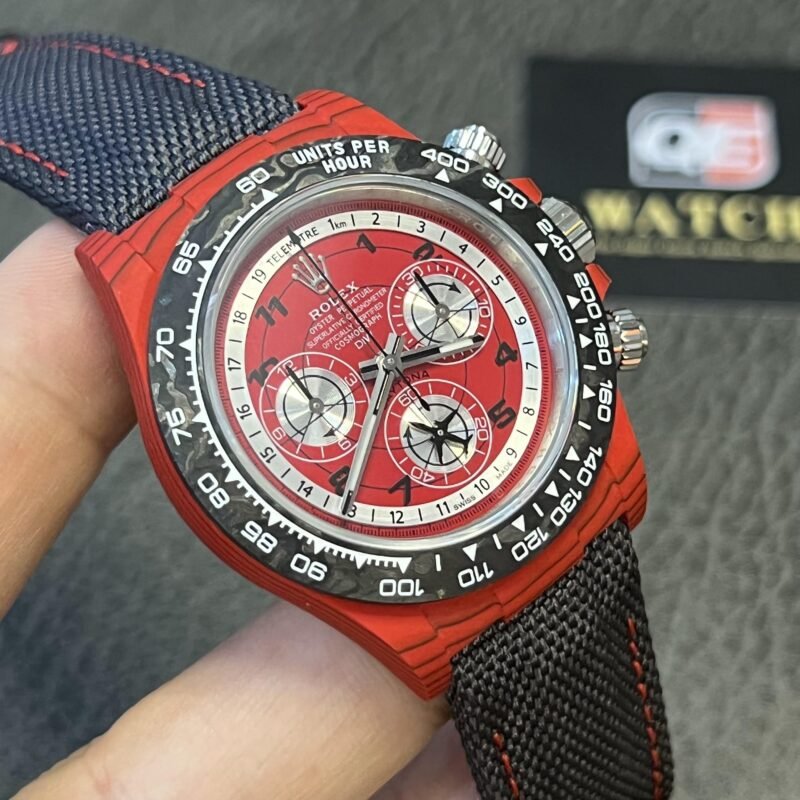 Daytona DIW Quartz fiber AVIA RED Nylon Strap A4130