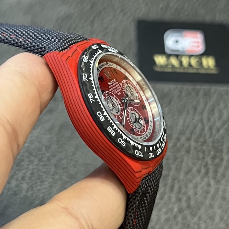 Daytona DIW Quartz fiber AVIA RED Nylon Strap A4130