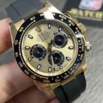 Rolex Cosmograph Daytona 116518LN Yellow Gold Oysterflex with Champagne Dial Replica