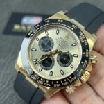 Rolex Cosmograph Daytona 116518LN Yellow Gold Oysterflex with Champagne Dial Replica