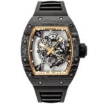 Richard Mille RM055 Black Carbon Skeleton dial Black Rubber Strap Super Clone