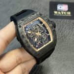 Richard Mille RM055 Black Carbon Skeleton dial Black Rubber Strap Super Clone