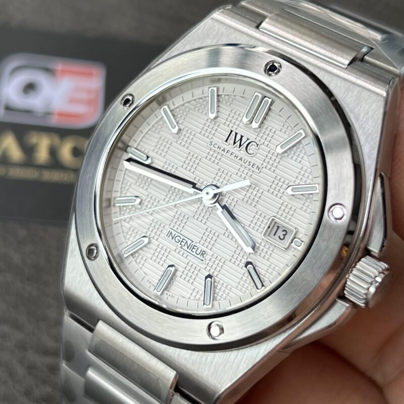 IWC Ingenieur Automatic 40mm White Grid Dial Stainless Steel IW328902 Super Clone