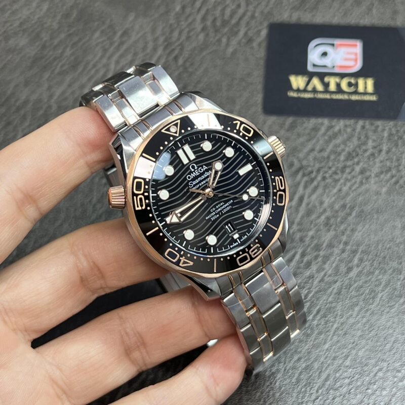 Seamaster Diver 300 Two Tone with Black Dial (42mm) Super Clone