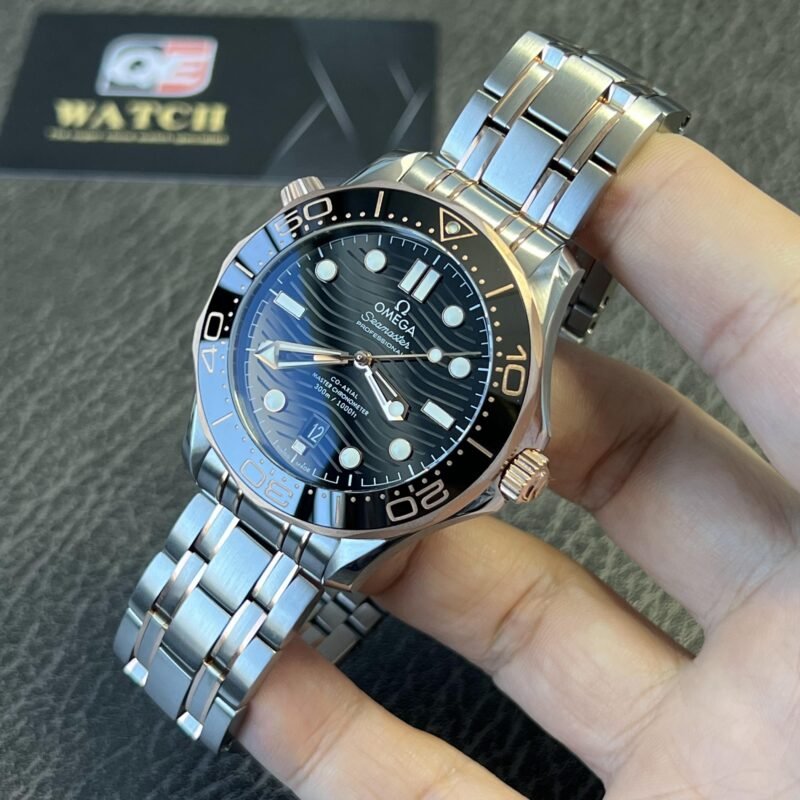 Seamaster Diver 300 Two Tone with Black Dial (42mm) Super Clone