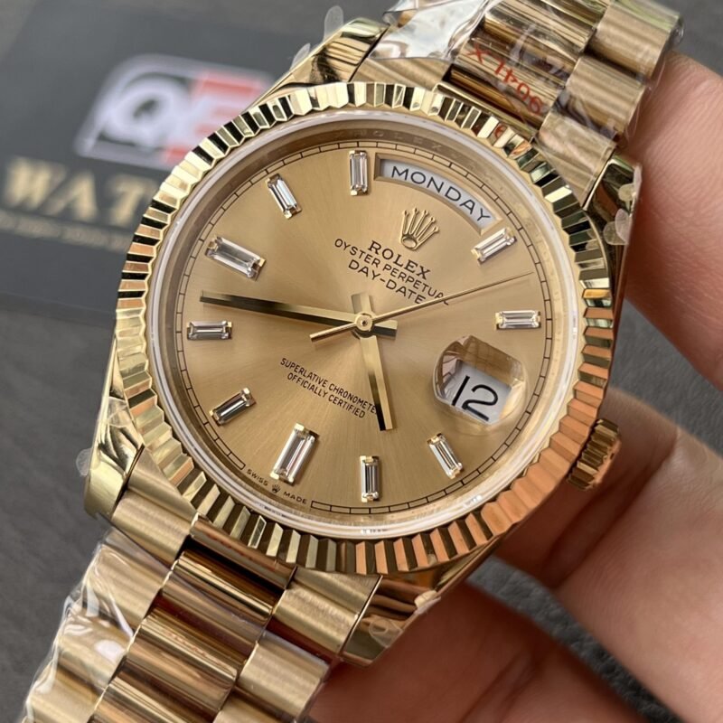 Rolex Day-Date m228238-0005 Yellow gold with Gold diamond-set Dial President bracelet (40mm) Super Clone