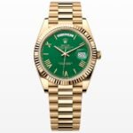 Rolex Day-Date m228238-0061 Yellow gold with Green Dial (Roman Numerals) President bracelet (40mm) Super Clone