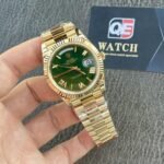 Rolex Day-Date m228238-0061 Yellow gold with Green Dial (Roman Numerals) President bracelet (40mm) Super Clone