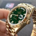 Rolex Day-Date m228238-0061 Yellow gold with Green Dial (Roman Numerals) President bracelet (40mm) Super Clone