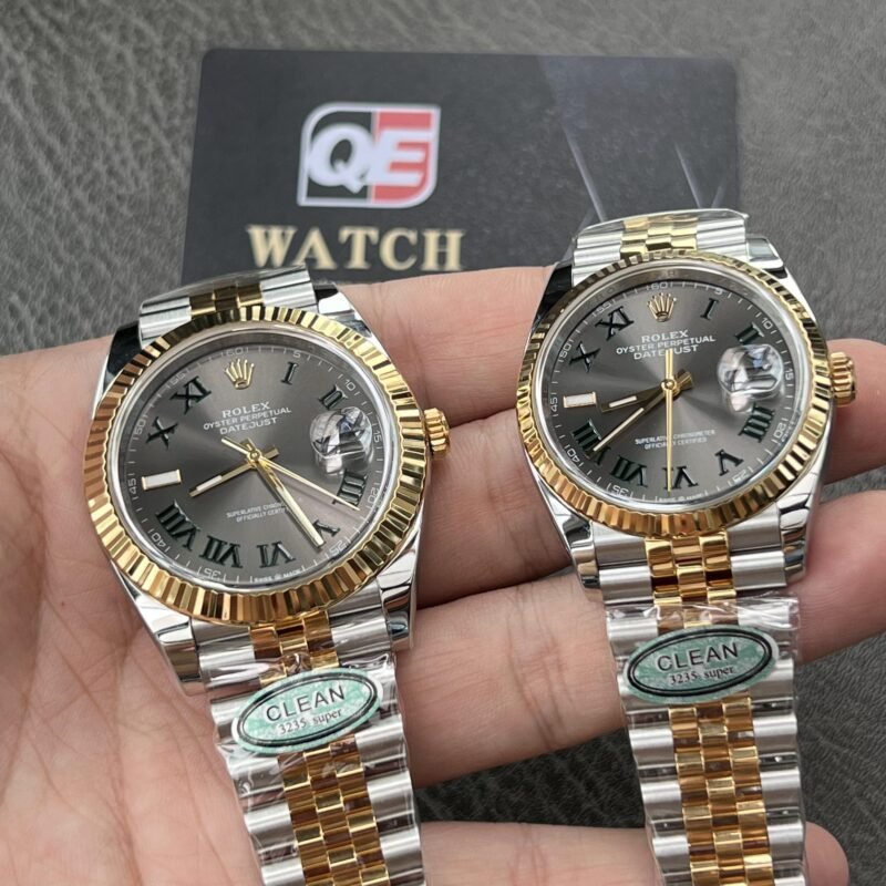 Rolex DateJust 41mm/36mm Two Tone 'Wimbledon' on Jubilee Super clone