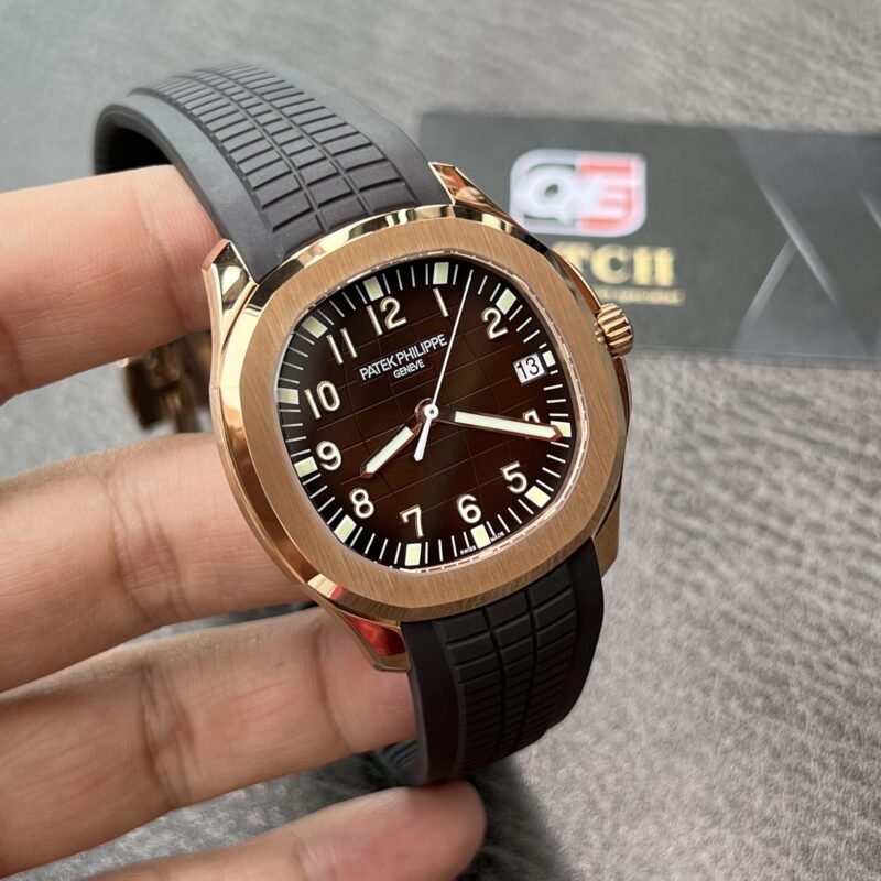 Patek Philippe Aquanaut 5167R Rose Gold with Chocolate Dial Brown Strap (40mm) Super clone