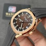 Patek Philippe Aquanaut 5167R Rose Gold with Chocolate Dial Brown Strap (40mm) Super clone