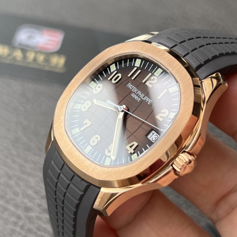 Patek Philippe Aquanaut 5167R Rose Gold with Chocolate Dial Brown Strap (40mm) Super clone