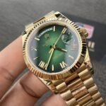 Rolex Day-Date m228238-0069 Yellow gold with Green Ombré Dial (Roman Numerals) President bracelet (40mm) Super Clone