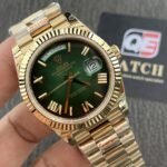 Rolex Day-Date m228238-0069 Yellow gold with Green Ombré Dial (Roman Numerals) President bracelet (40mm) Super Clone