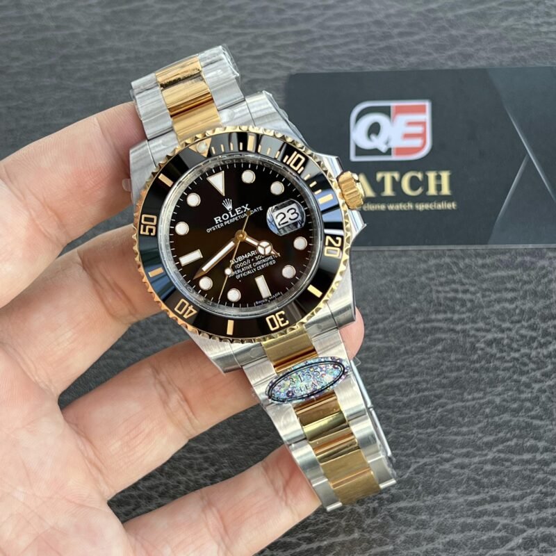 Rolex Submariner 'Two Tone' Yellow Gold and Stainless Steel with Black Dial Super clone