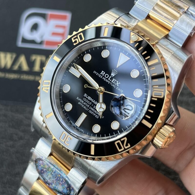 Rolex Submariner 'Two Tone' Yellow Gold and Stainless Steel with Black Dial Super clone