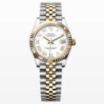 Women's Rolex Datejust 31mm Two Tone Yellow Gold on Jubilee with White Roman Dial Super clone