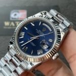 Rolex Day-Date m228239-0007 White gold with Blue Dial (Roman Numerals) President bracelet (40mm) Super Clone