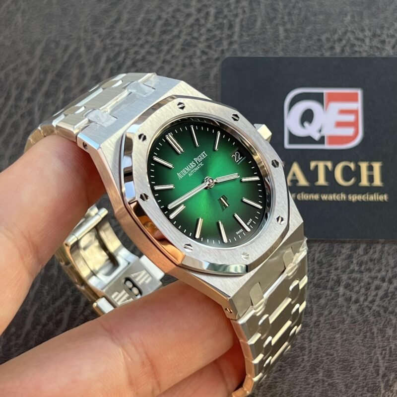 Audemars Piguet Royal Oak 16202PT.OO.1240PT.01 'Jumbo' Extra-Thin '50th Anniversary'  Smoked Green Dial (39mm) Super Clone